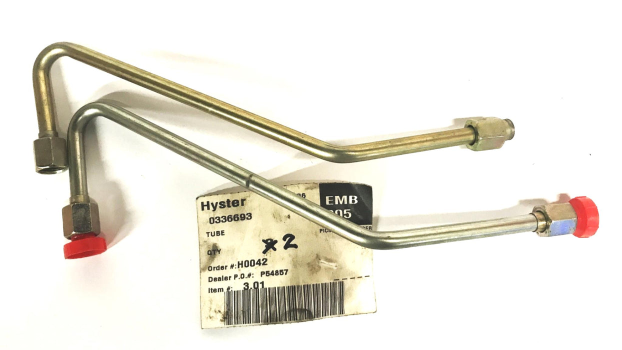 Hyster Forklift Tube Assembly 0336693 [Lot of 2] NOS