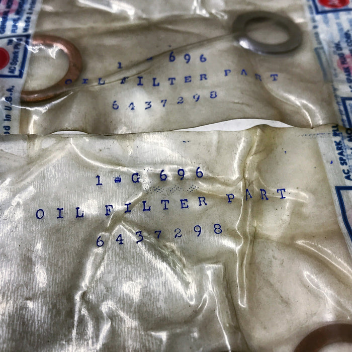 Delco Oil Filter Gasket Kit G696 (6437298) [Lot of 2] NOS