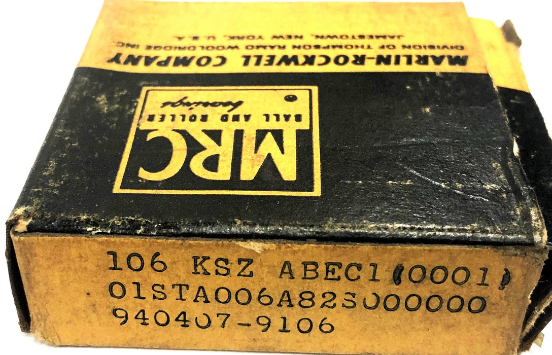 MRC ABEC-1 Single Row Ball Bearing 106KSZ NOS