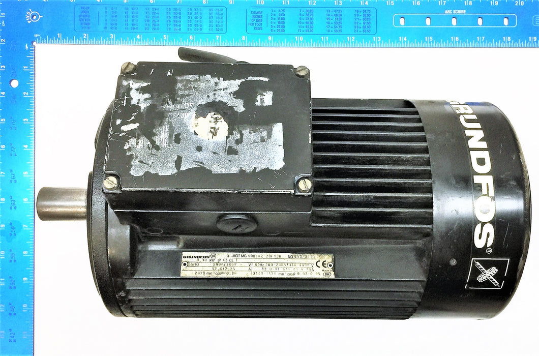 GRUNDFOS 3-Phase 60Hz Pump Motor MG100LA228F130 USED