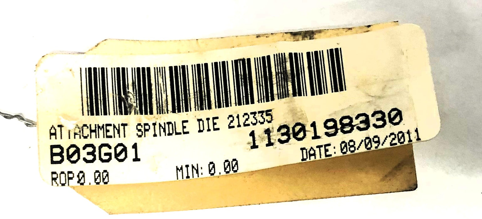Unbranded 9.24 Inch Spindle Die Attachment 212335 NOS