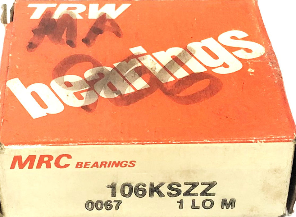 MRC TRW Double Shielded Single Row Ball Bearing 106KSZZ [Lot of 3] NOS