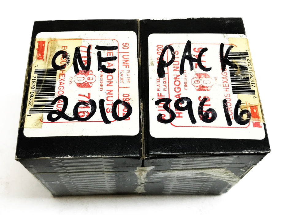 Papco 7/16" Yellow Zinc-Plated Hex Nuts, Box of 50, 092-020 [Lot of 2] NOS