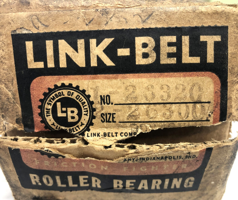 Link-Belt Friction Fighter Double Row Roller Bearing 23320/26300D NOS