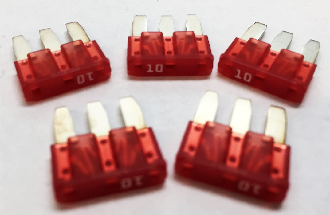 BUSS FUSES 10A 3-Prong Fuse ATL-10 [Lot of 5] NOS