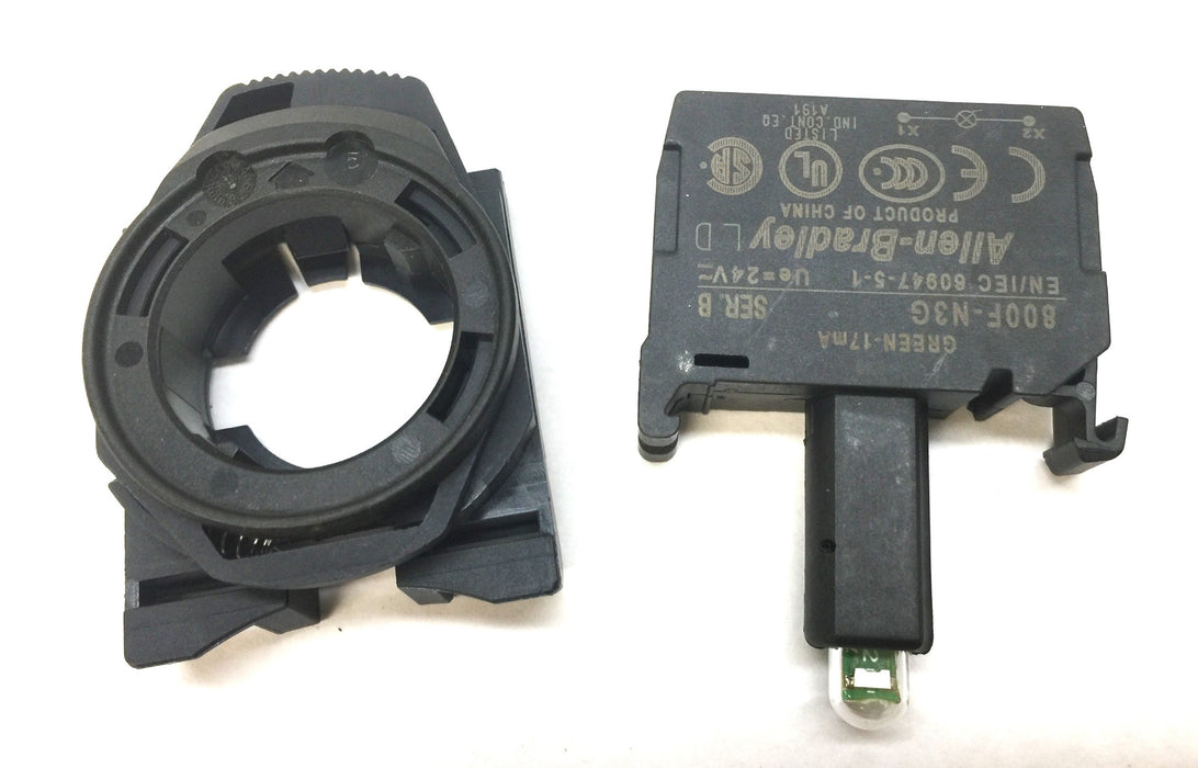 Allen-Bradley LED Module with Latch Green 800F-PN3G SER. A NOS