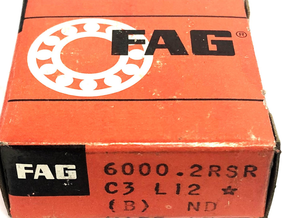 FAG C3 L12 Single Row Ball Bearing 6000-2RSR [Lot of 4] NOS