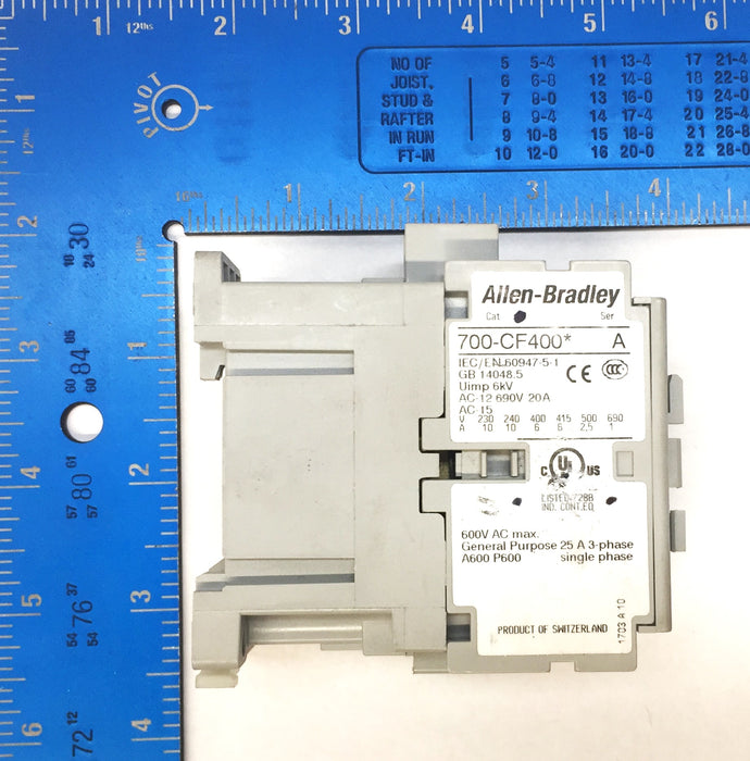 Allen-Bradley Control Relay 700-CF400 SER. A USED