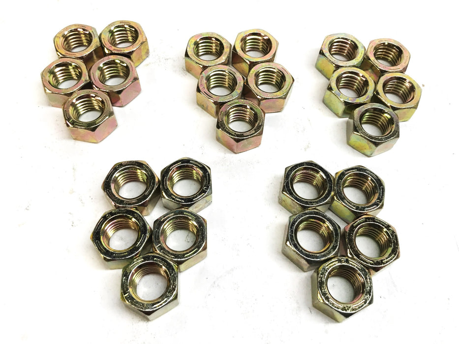 Papco 5/8" Yellow Zinc-Plated Finish Hex Nut, Box of 25, 091-024 [Lot of 3] NOS