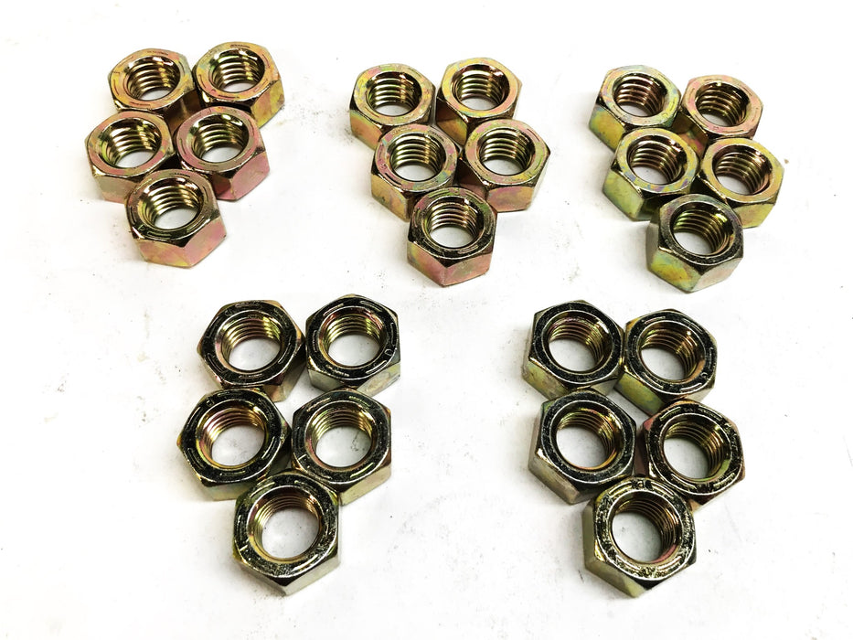 Papco 5/8" Yellow Zinc-Plated Finish Hex Nut, Box of 25, 091-024 [Lot of 2] NOS