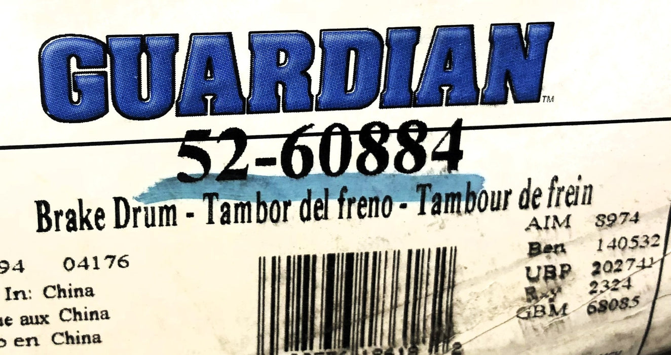 Guardian/Wagner Brake Drum 52-60884 (8974) NOS