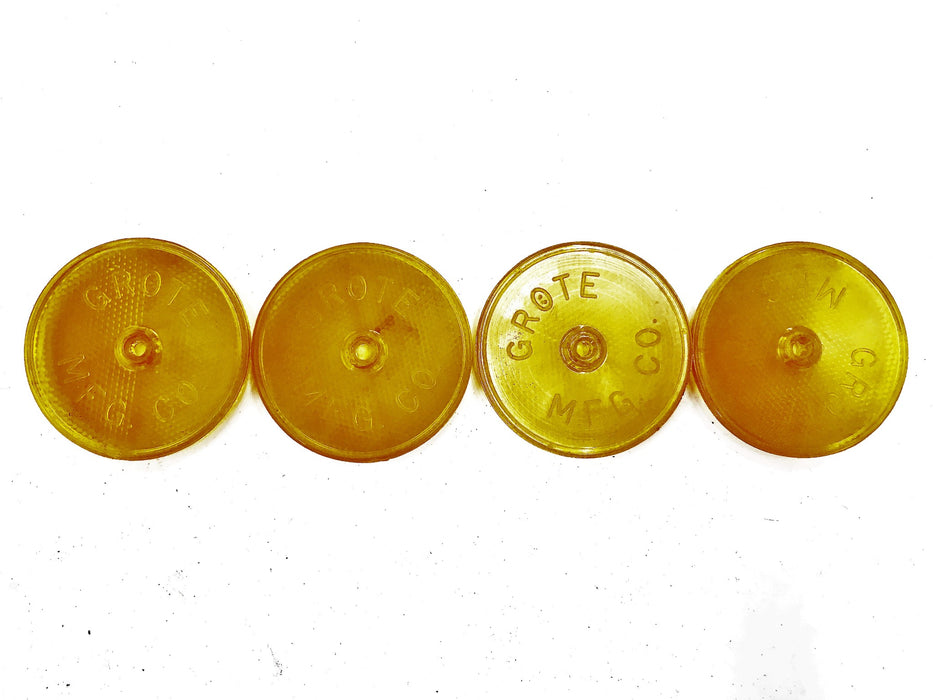 Grote Replacement Marker Lens 3-1/4 Round Amber 4015A [Lot of 4] NOS