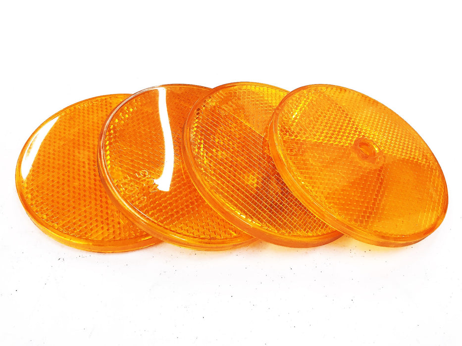 Grote Replacement Marker Lens 3-1/4 Round Amber 4015A [Lot of 4] NOS