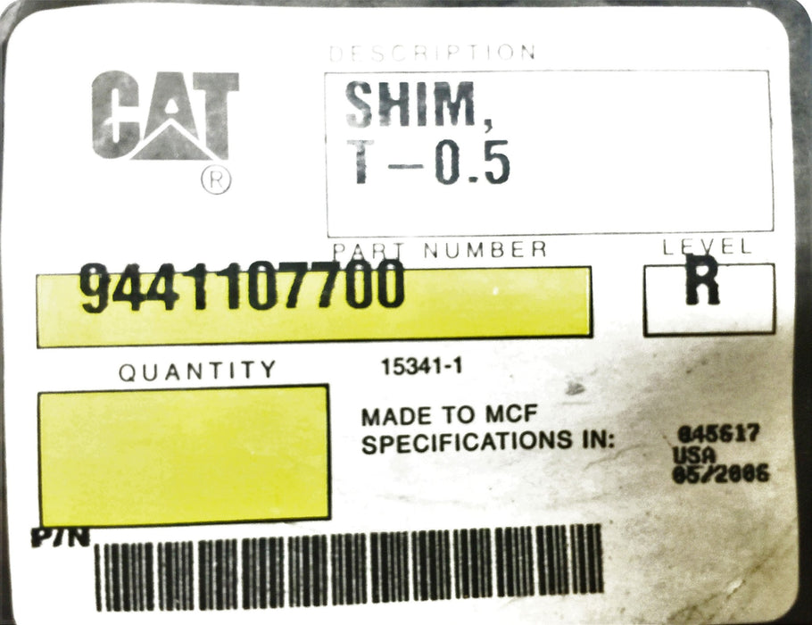 Caterpillar/CAT T-0.5 Shim 9441107700 [Lot of 7] NOS