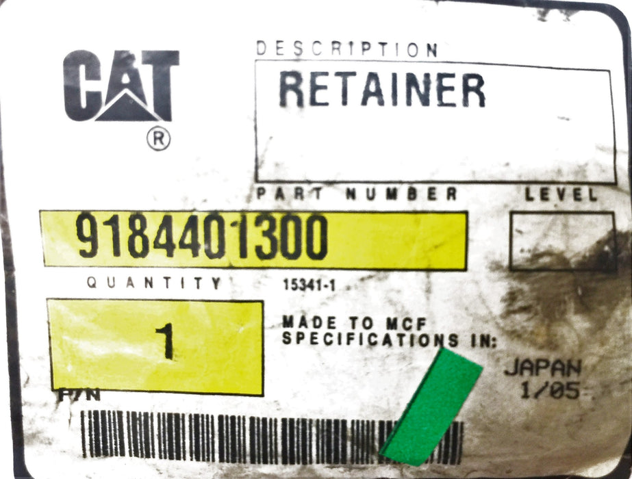 Caterpillar/CAT Retainer 9184401300 NOS