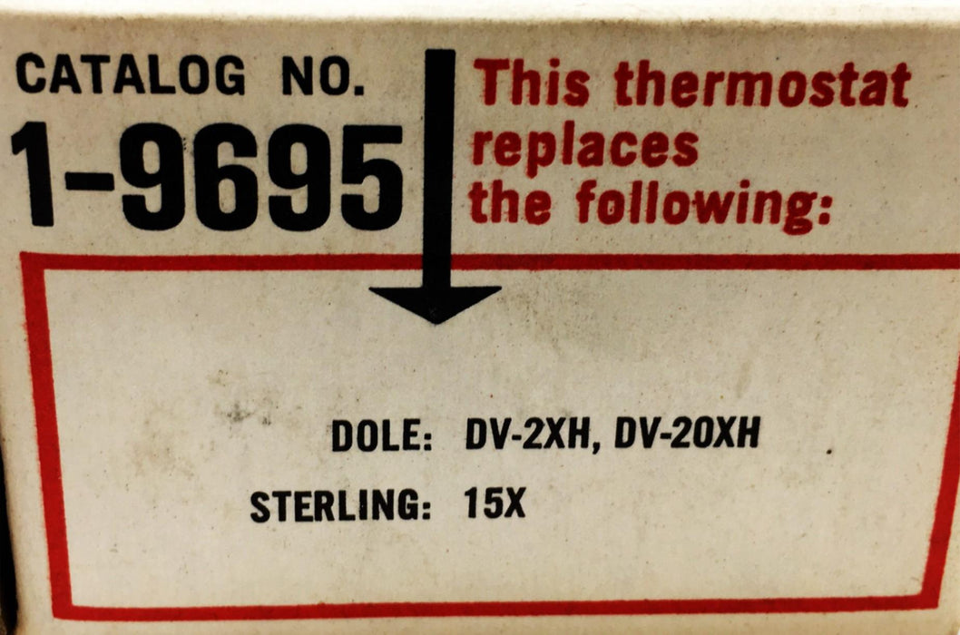 Carol Butterfly Thermostat 1-9695 NOS
