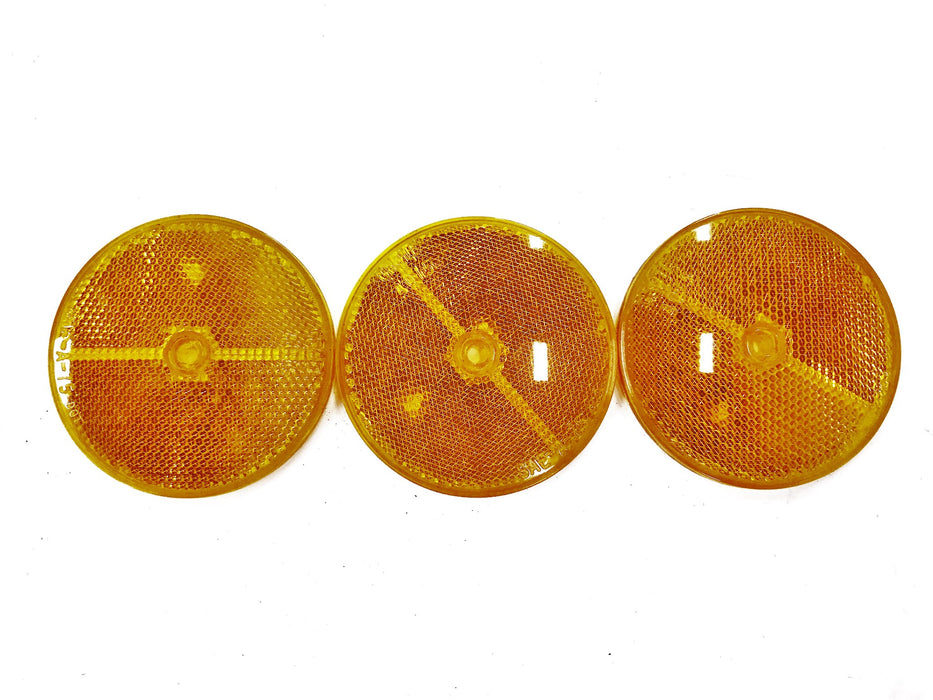 Grote Replacement Marker Lens 3-1/4 Round Amber 4015A [Lot of 3] NOS