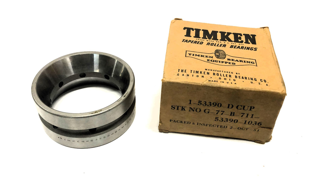 Timken Double Row Tapered Roller Bearing Cup 53390-D NOS