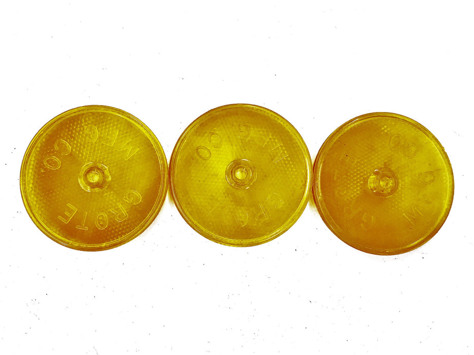 Grote Replacement Marker Lens 3-1/4 Round Amber 4015A [Lot of 3] NOS