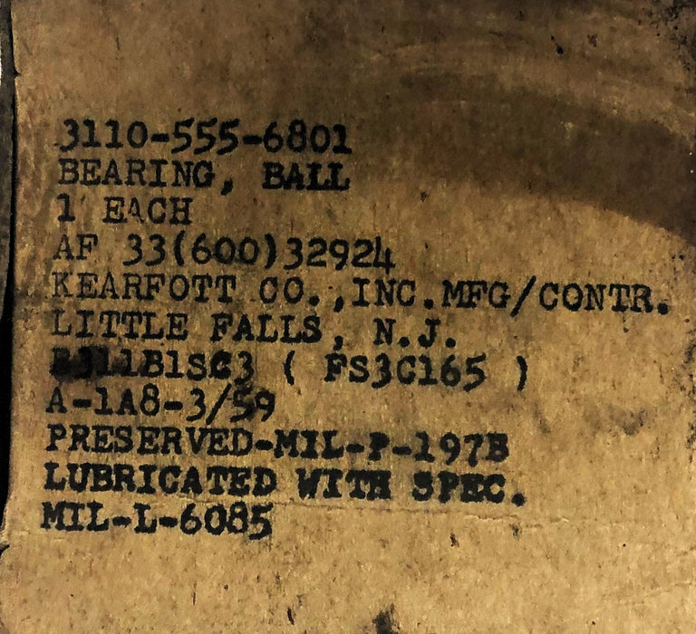 Fafnir Deep Groove Single Row Ball Bearing A33KD5 NOS