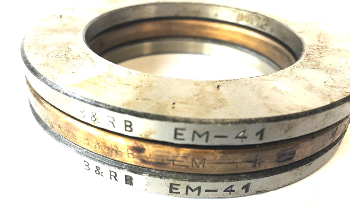 B&RB 3 Piece Thrust Roller Bearing Set EM41 (EM44) NOS