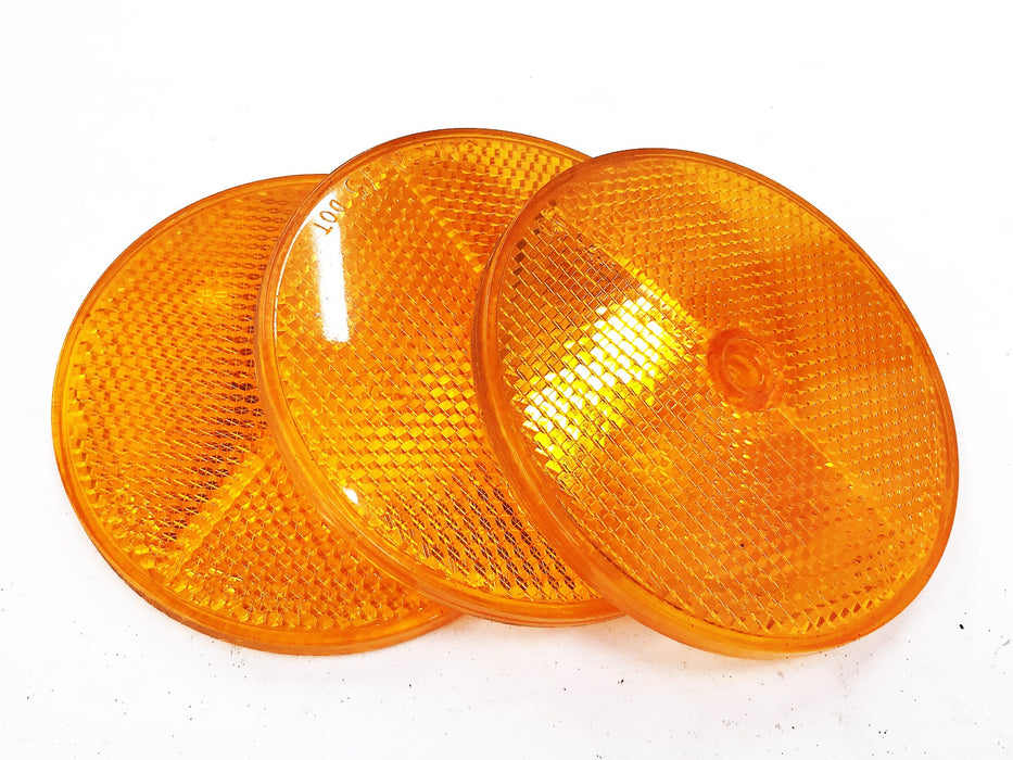 Grote Replacement Marker Lens 3-1/4 Round Amber 4015A [Lot of 3] NOS