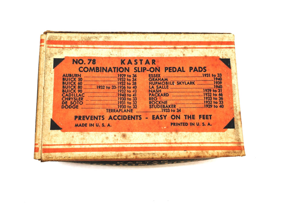 Kastar Combination Slip-On Pedal Pad Pair 78 NOS