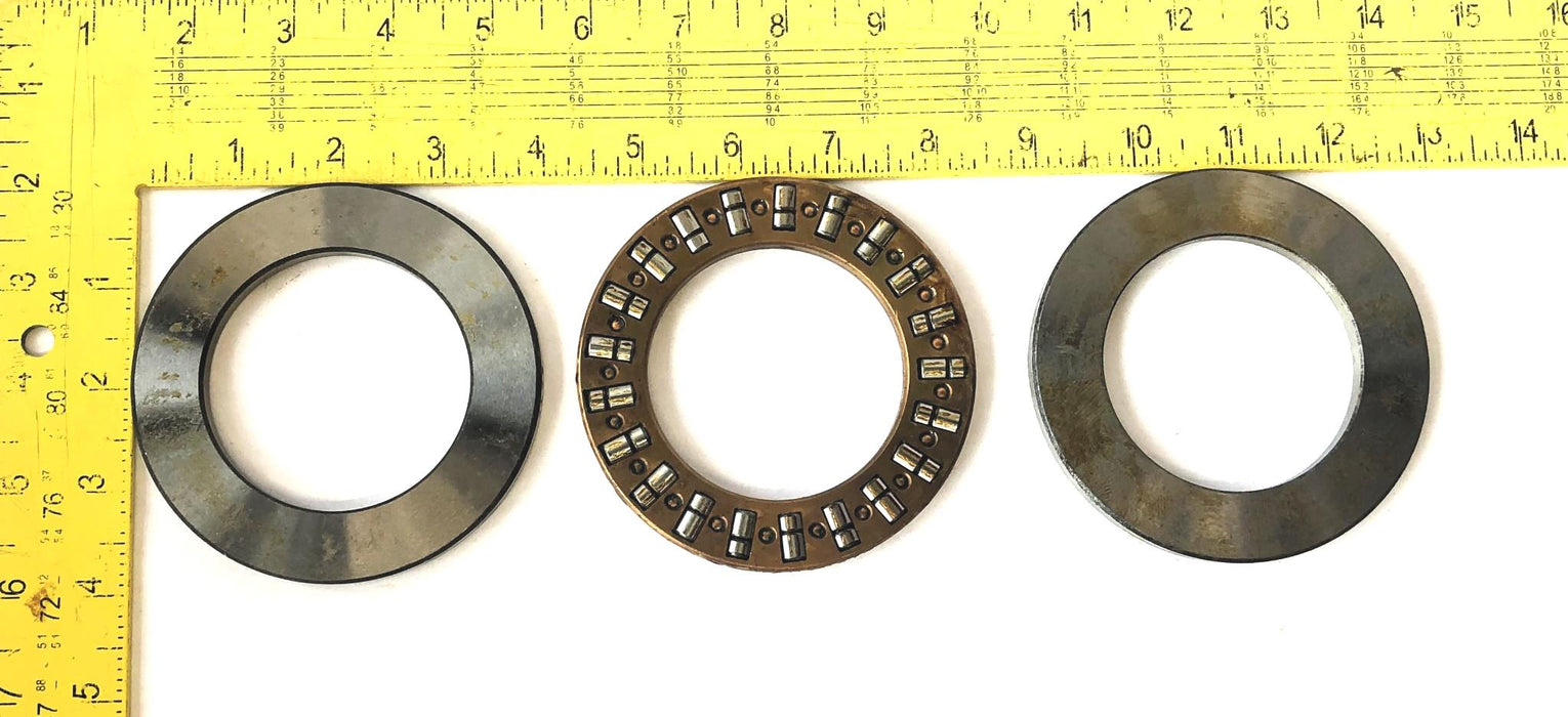 B&RB 3 Piece Thrust Roller Bearing Set EM41 (EM44) NOS