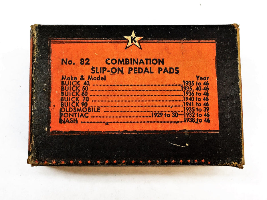 Kastar Combination Slip-On Pedal Pad Pair 82 NOS