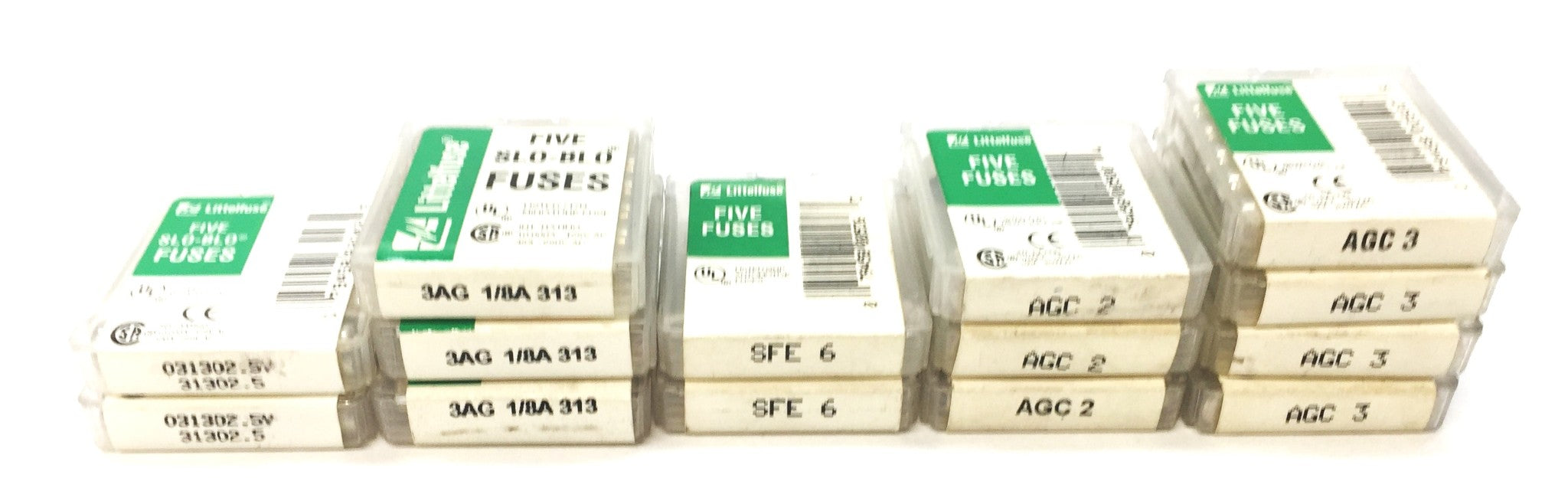 Littelfuse Assorted Five Fuse Pack (5pcs) [Lot of 14] NOS