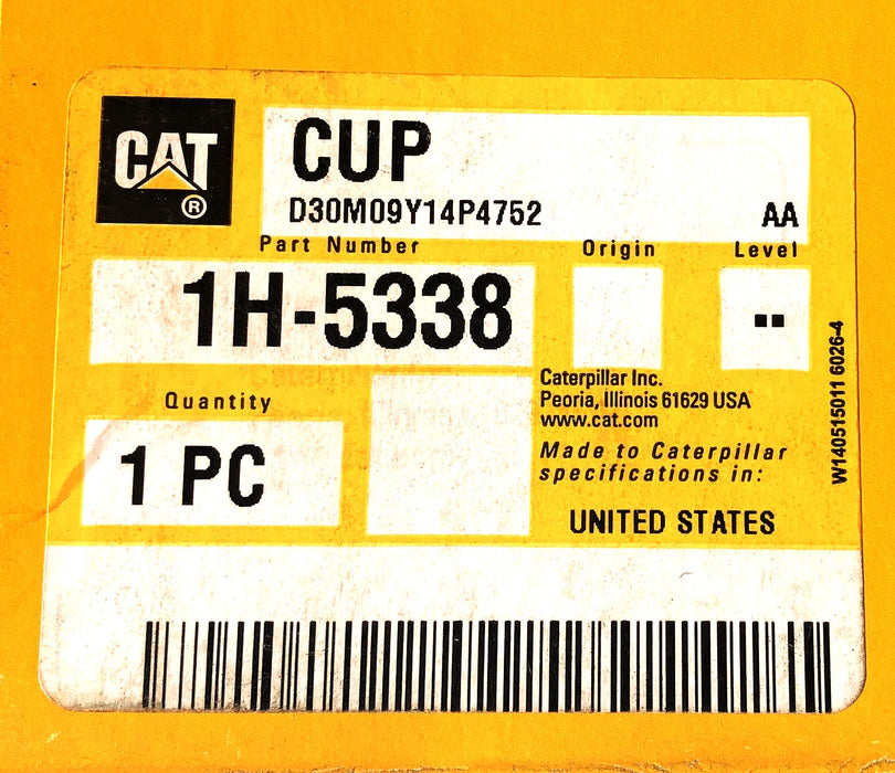 Copa de rodamiento Caterpillar CAT 1H-5338 [Lote de 2] NOS