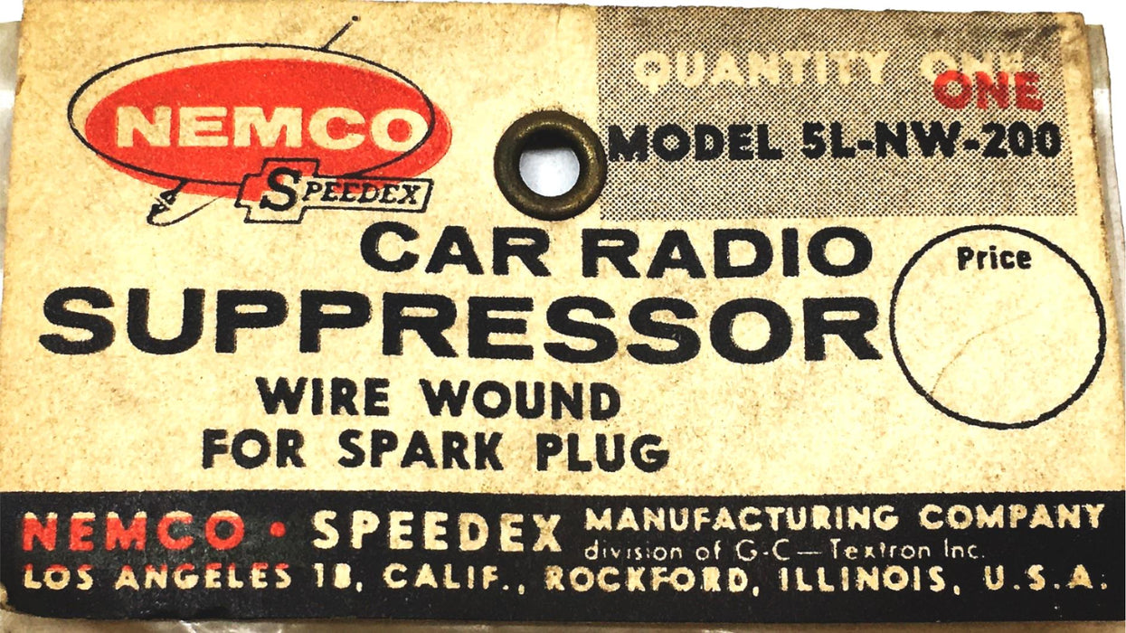 Nemco Car Radio Suppressor 5L-NW-200 NOS