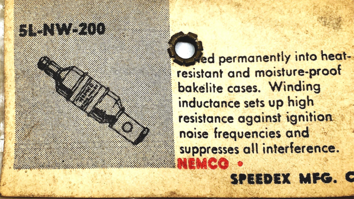 Nemco Car Radio Suppressor 5L-NW-200 NOS