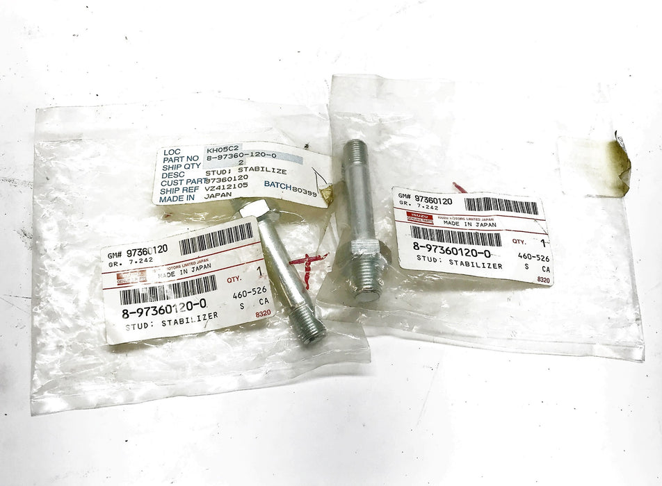 Isuzu/General Motors GM Stabilizer Stud 8-97360120-0 (97360120) [Lot of 2] NOS