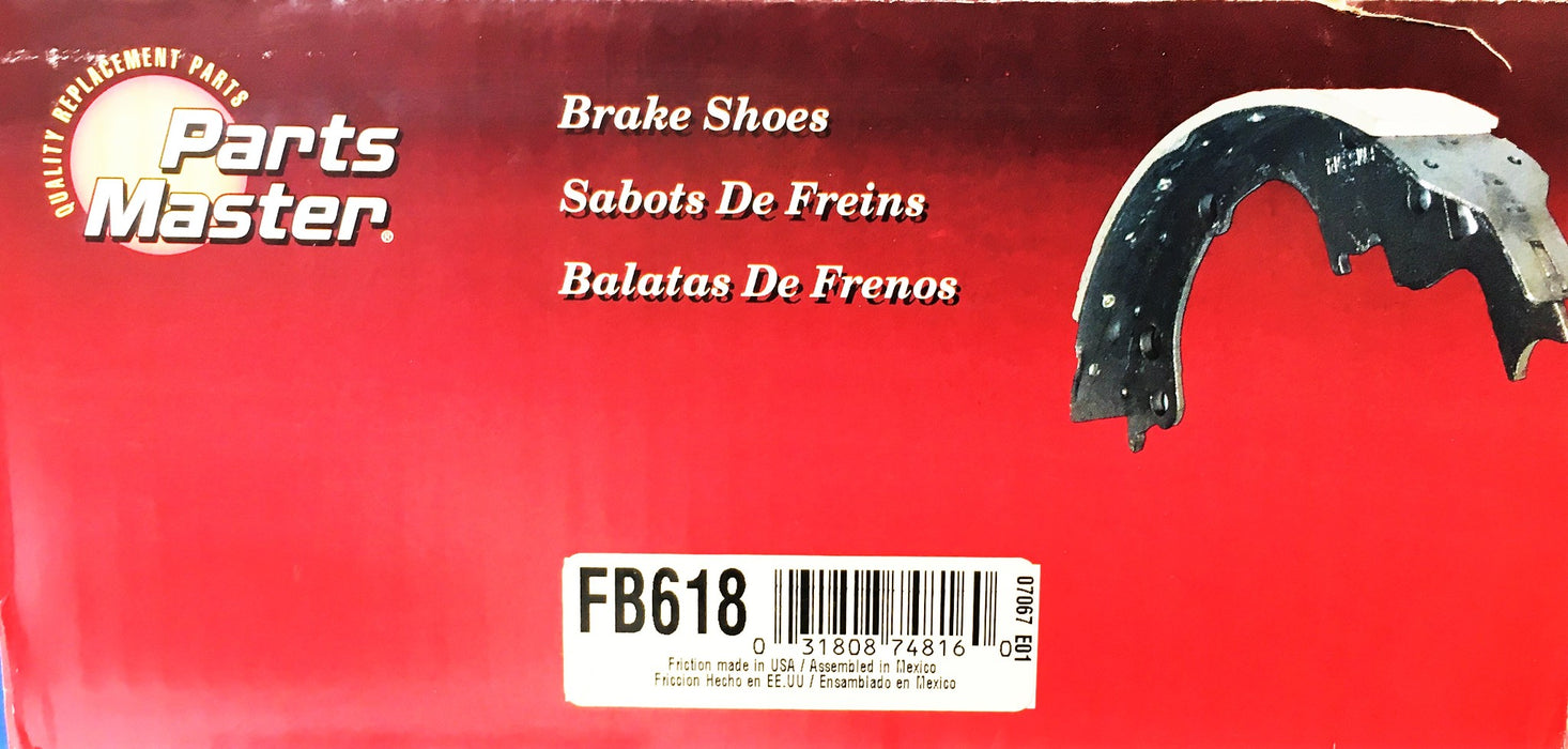Parts Master Brake Shoes FB618 NOS