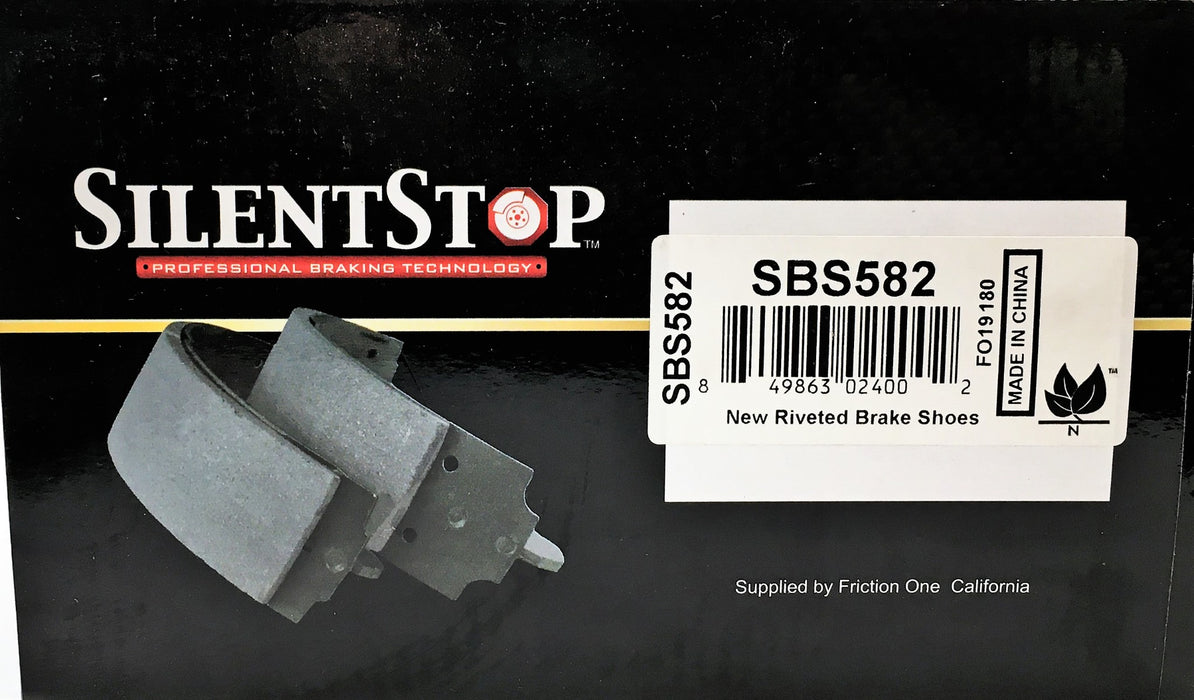 SilentStop Riveted Brake Shoe SBS582 NOS