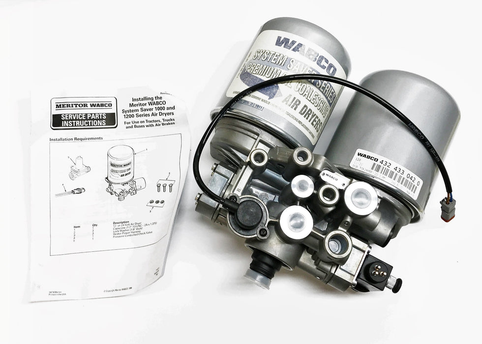 Wabco/Mack Twin Chamber Air Dryer Assembly S432-433-042-0 (85128558) NOS