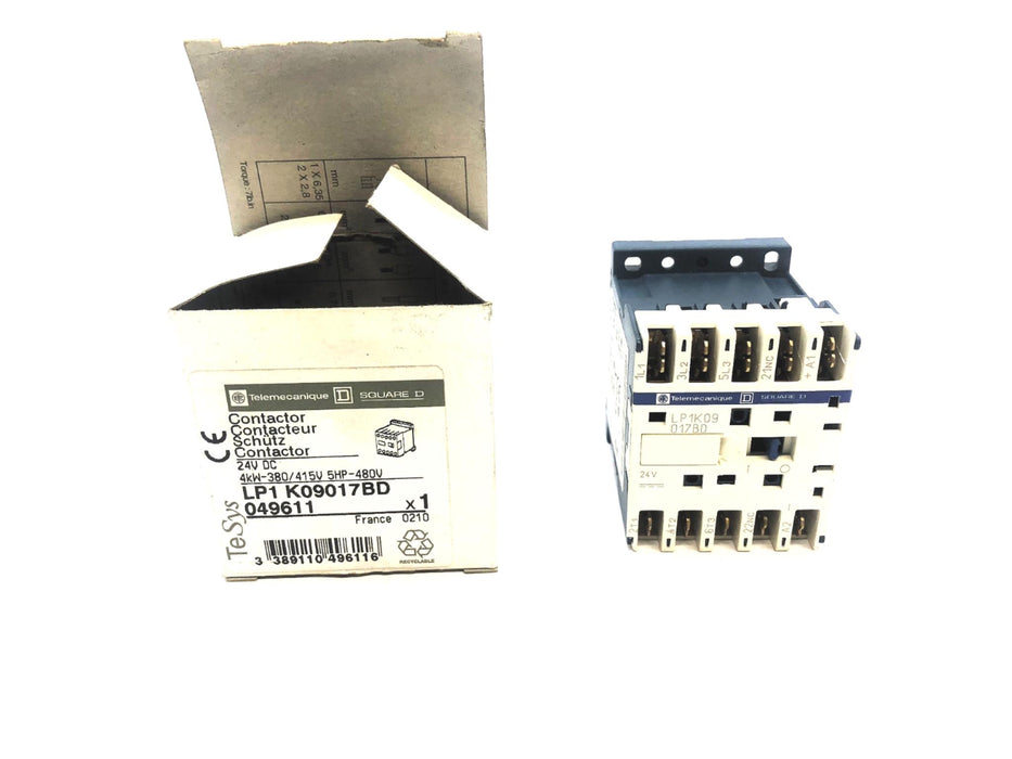 Schneider Electric 24VDC Contactor LP1K09017BD NOS