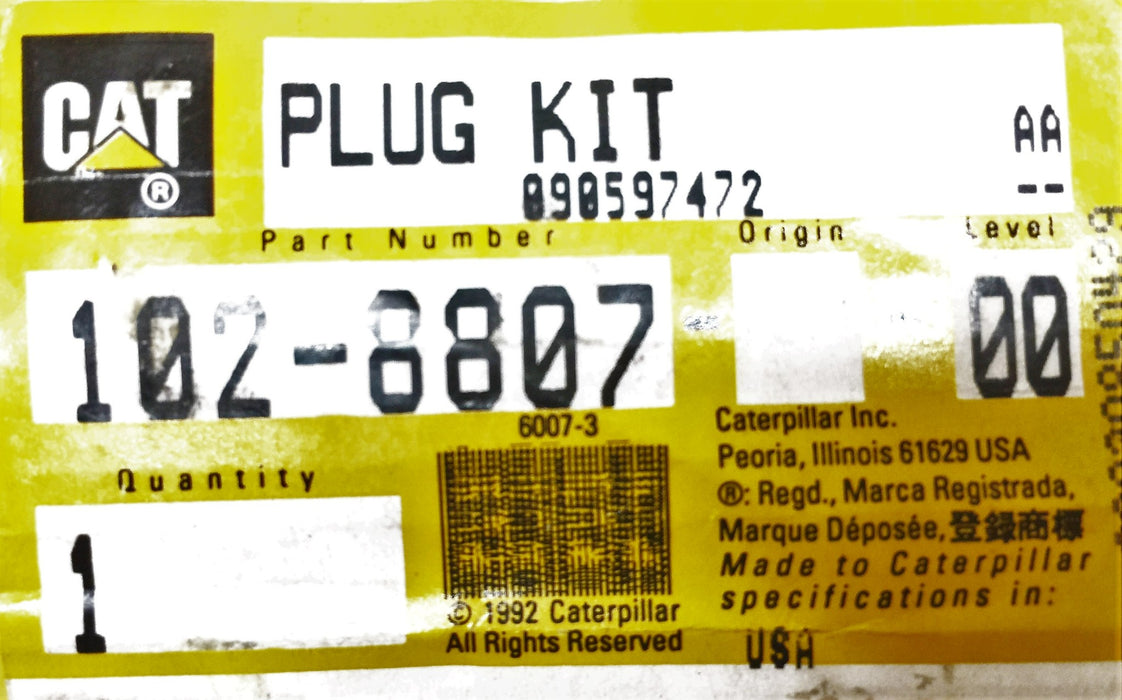 Caterpillar/CAT Plug Kit 102-8807 [Lot of 2] NOS