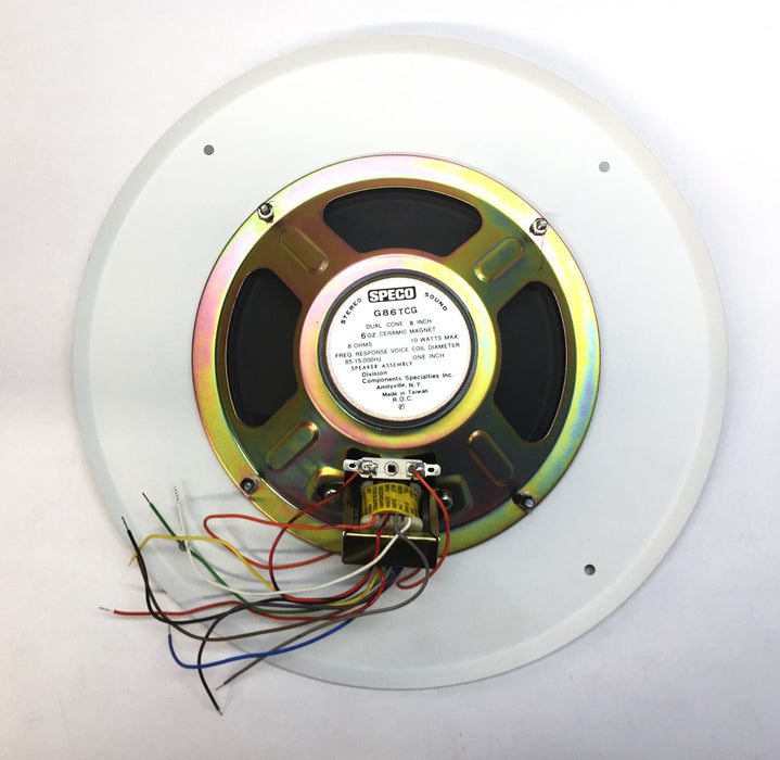 Speco 8" Speaker with White Grill G86TCG (CAR-ADISO-G86TCG) NOS