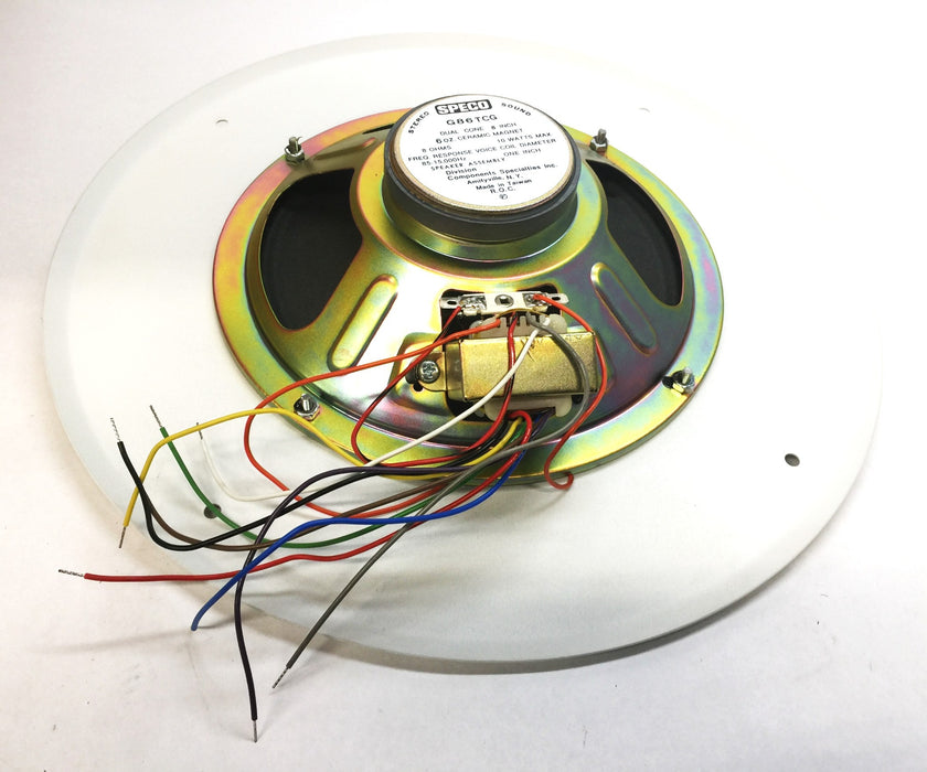Speco 8" Speaker with White Grill G86TCG (CAR-ADISO-G86TCG) NOS