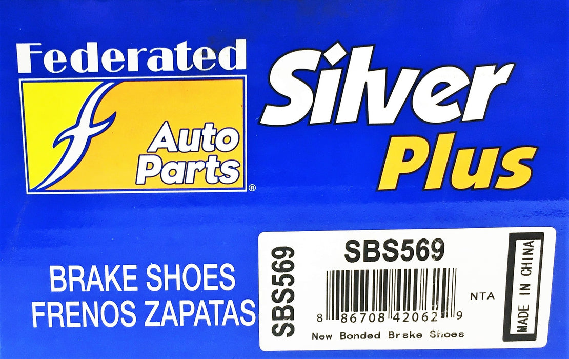Federated Auto Parts Silver Plus Brake Shoes SBS569 NOS