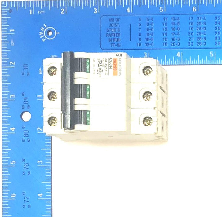 Merlin Gerin Square D 3A Type C 480VAC Circuit Breaker 24461 (MG24461)(C60N) NOS