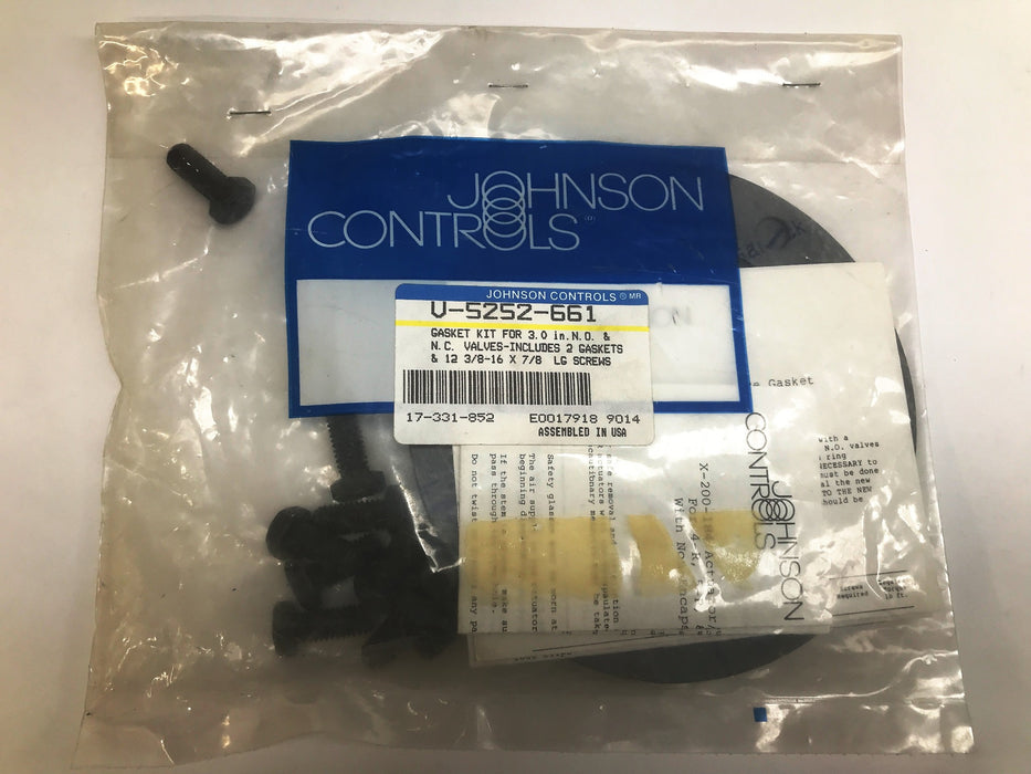 Johnson Controls Valve Gasket Kit V-5252-661 NOS
