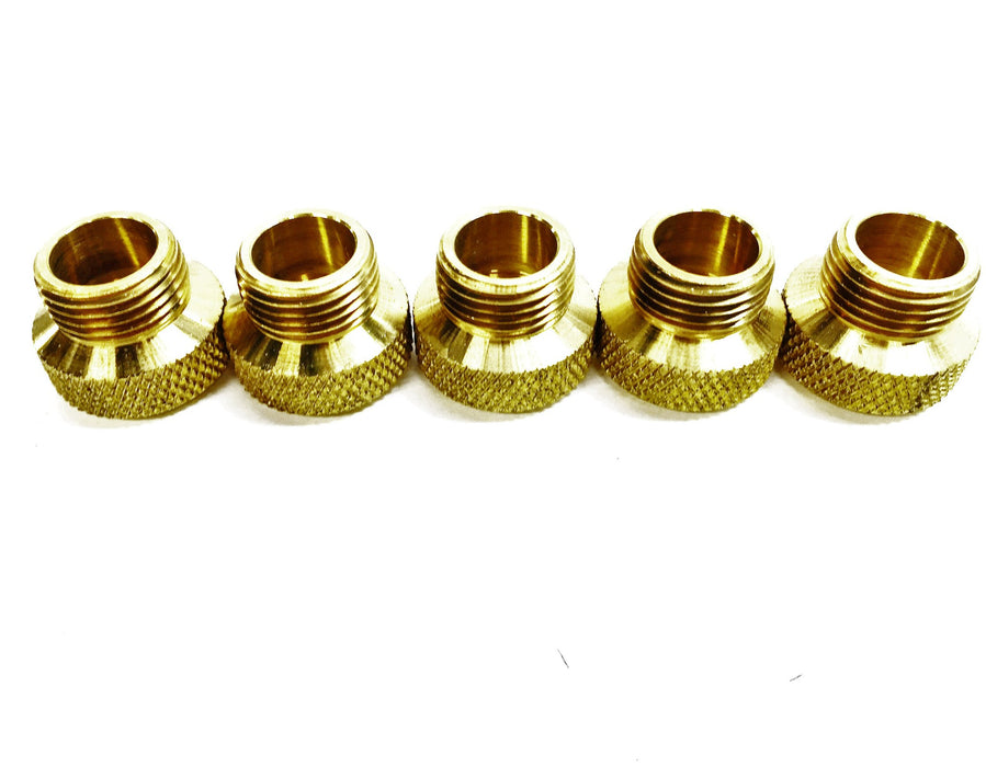 K&K Screw Brass Male 3/4" to Female 3/4" pipe thread adapter 1110 [Lot of 5] NOS