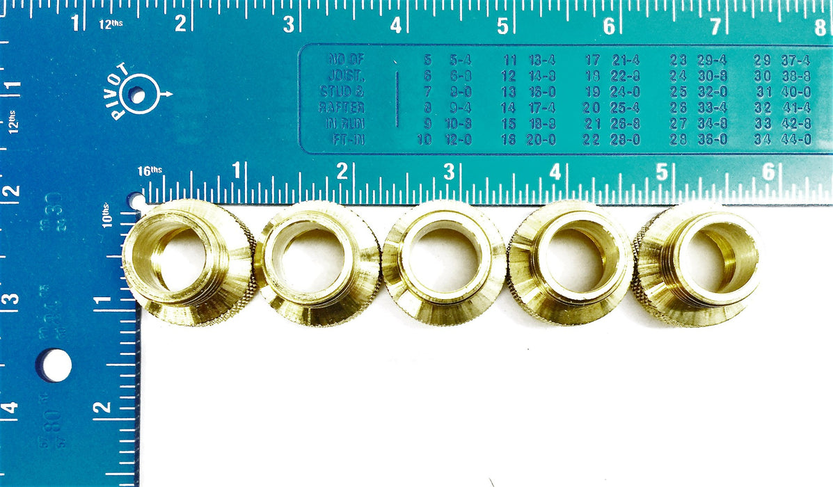 K&K Screw Brass Male 3/4" to Female 3/4" pipe thread adapter 1110 [Lot of 5] NOS
