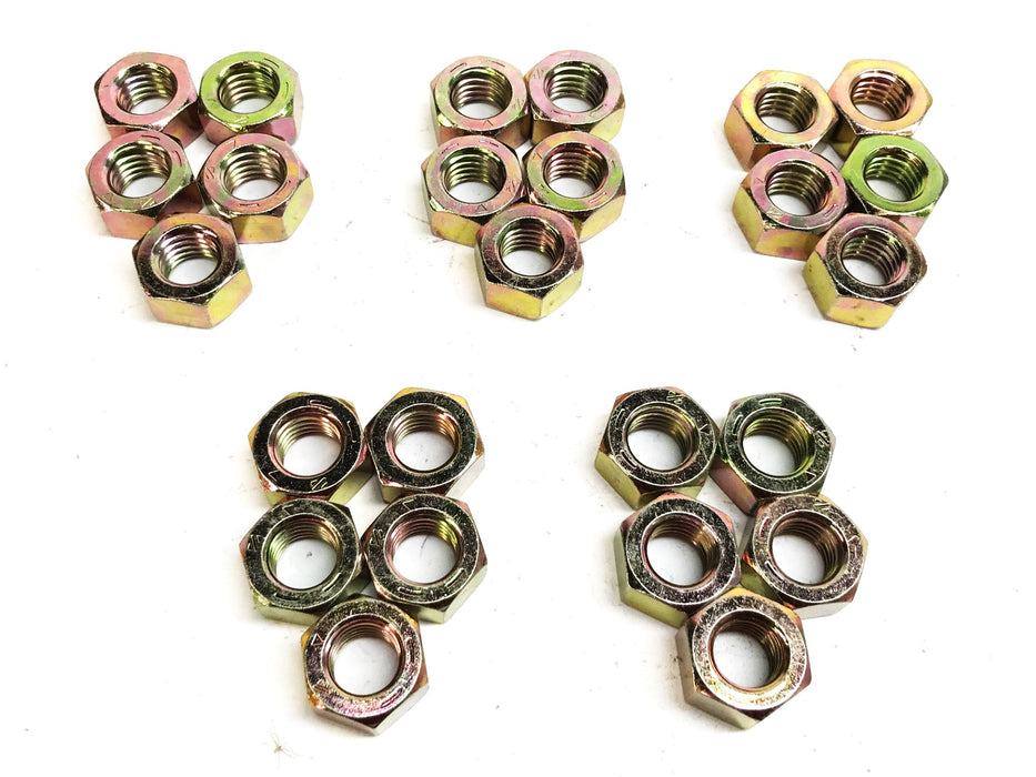 J&D Grade 8 Zinc Plated 9/16"-18 Hex Nut, Box of 25, FHN916CG8YP [Lot of 3] NOS