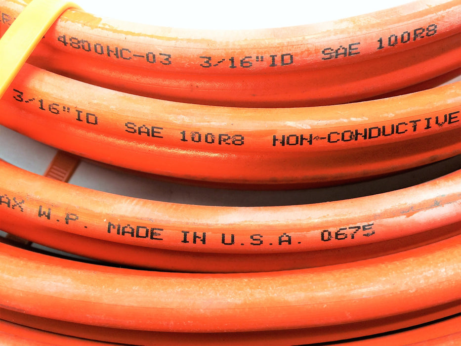 TIME MANUFACTURING 25' Thermoplastic Hydraulic 3/16" Hose 4800NC-03 NOS