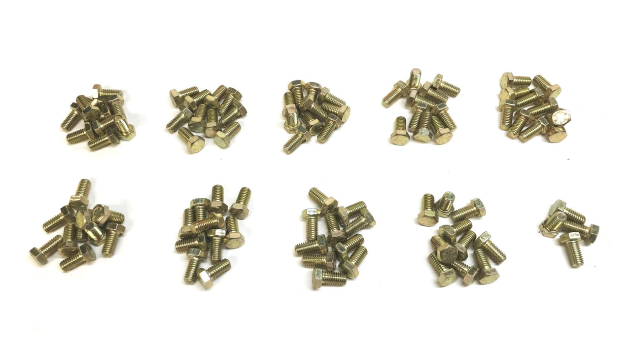 Infasco 3/8"-16 x 3/4" Yellow Zinc Plated Hex Head Screw, Box of 94, NOS