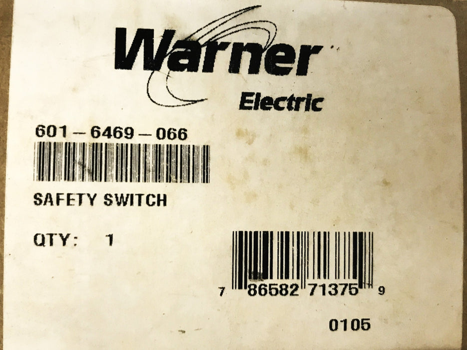 Warner Electric Safety Pull Switch 601-6469-066 NOS